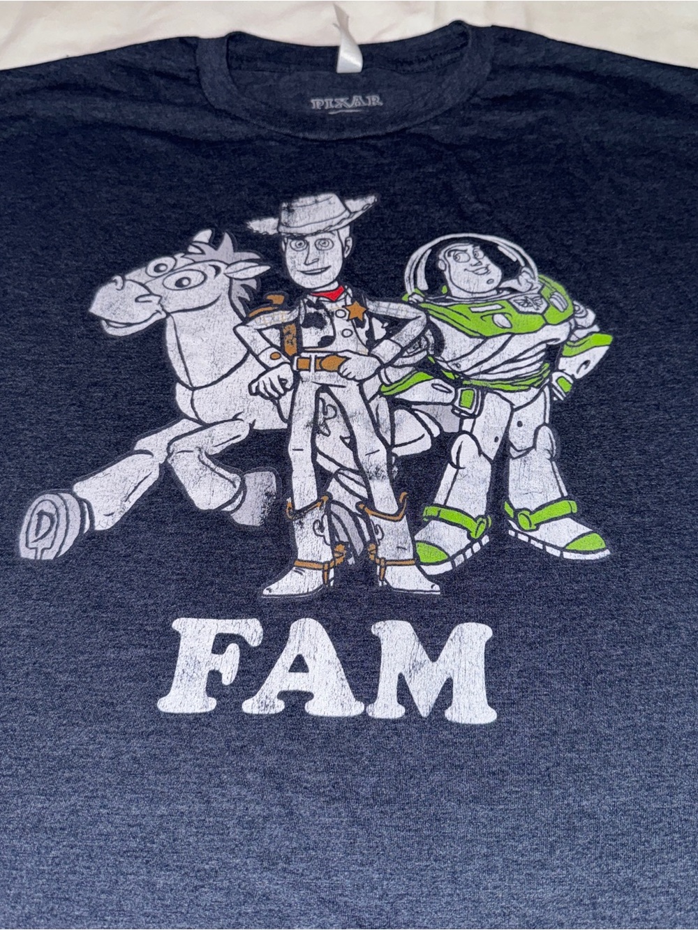 Men’s Toy Story 'Fam' Graphic Tee - Dark Heather Blue